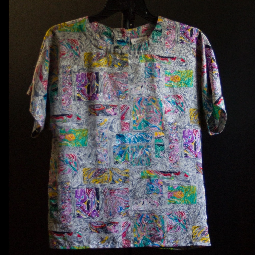Vintage blouse marble psychedelic